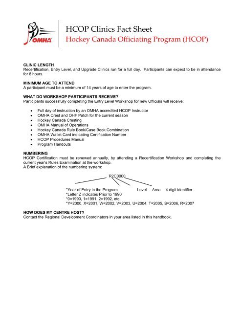 development handbook - Ontario Minor Hockey Association