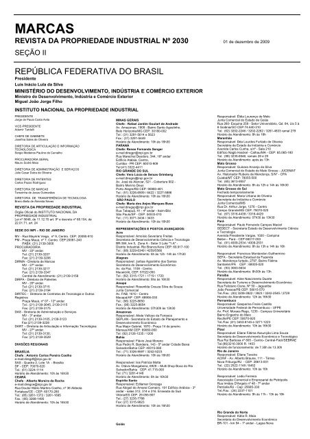 Comunicados - Revista da Propriedade Industrial - Inpi