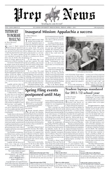 Issue 25: April 1, 2011 - SLUH Student WebServer - St. Louis ...