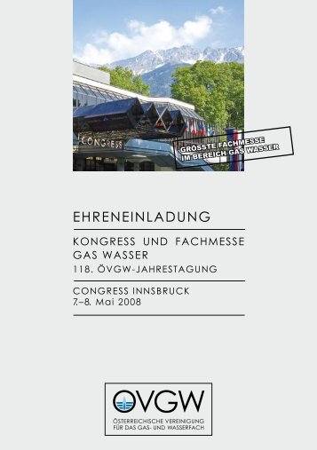 KONGRESS UND FACHMESSE GAS WASSER - ÖVGW