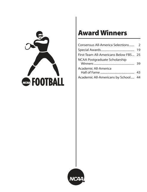 2012 DI Football Records Book - Awards section - NCAA