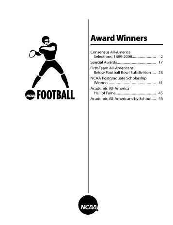 NCAA Division I Football Awards (Award Winners)