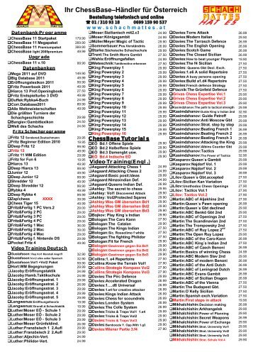 Ihr ChessBase–Händler für Österreich - bei Schach Mattes