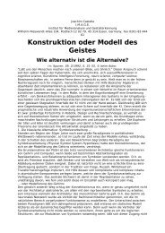 Konstruktion oder Modell des Geistes Wie alternativ ist die ... - CNLPA