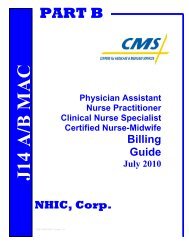 PA,NP, CNS, CNM Billing Guide, REF-EDO-0020 - NHIC, Corp.