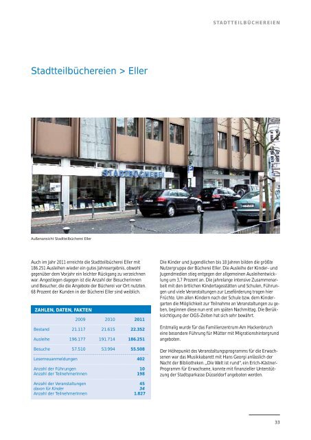 Jahresbericht der Stadtbüchereien 2011 als pdf ... - Stadt Düsseldorf