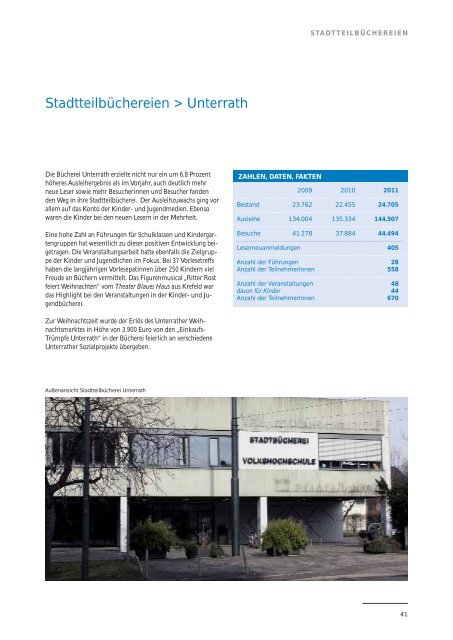 Jahresbericht der Stadtbüchereien 2011 als pdf ... - Stadt Düsseldorf