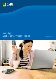 Wichtige Verbraucherinformationen - EDEKABANK AG