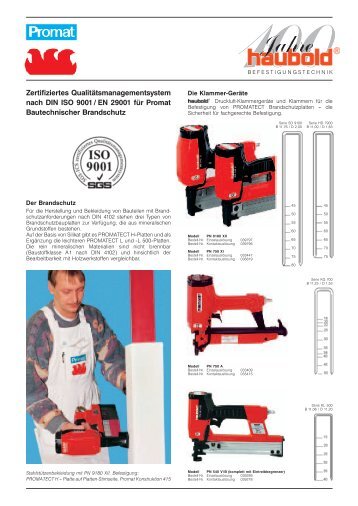 EN 29001 für Promat Bautechnischer Brandschutz - ITW Industry