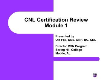 CNL Certification Exam Review Module 1 - AACN