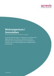 Wohneigentum / Immobilien - acrevis