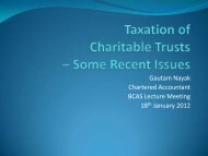 Taxation of Charitable Trusts - Bombay Chartered Accountants Society