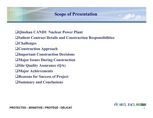 Qinshan CANDU Nuclear Power Plant - IAEA