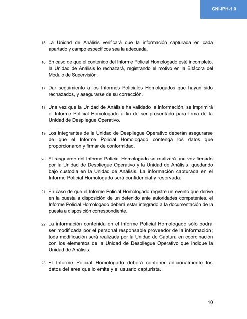 Informe Policial Homologado - SE SNSP - Secretariado Ejecutivo