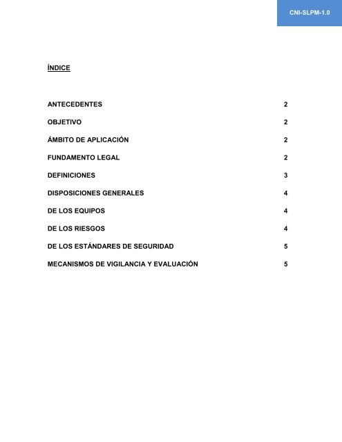 LINEAMIENTO SEGURIDAD LÓGICA V1 - SE SNSP