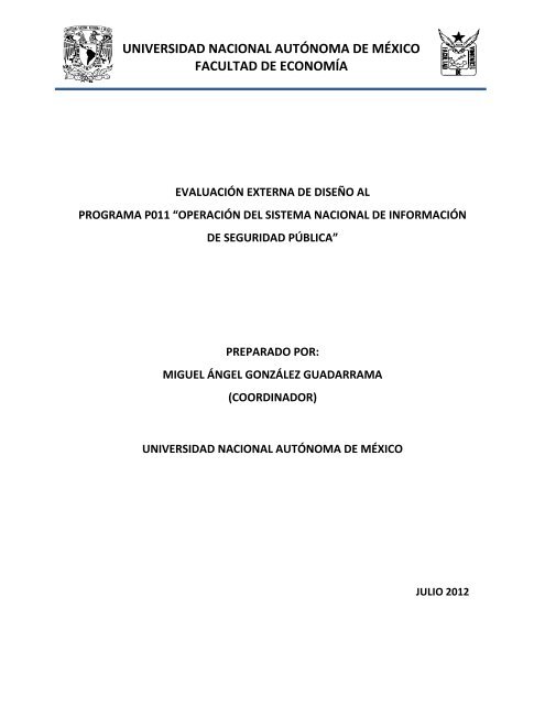 Operación del Sistema Nacional de Información de Seguridad