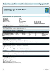 Pro Part International Sicherheitsdatenblatt Fugenglatt FG 250