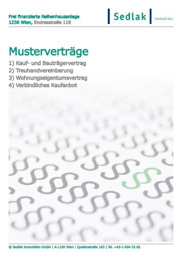 PDF Musterverträge (934 KB) - Sedlak Immobilien