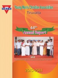 YMCA Thiruvalla Annual Report 2010-2011