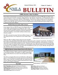 CNM Libraries: New Facilities - New Mexico Library Association