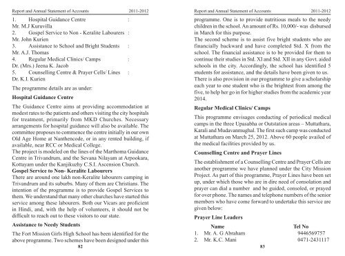 CSI Christ Church Annual Report 2011 -12 - Sesquicentennial ...
