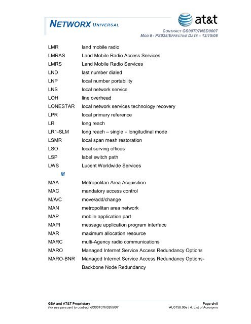 networx universal - AT&T