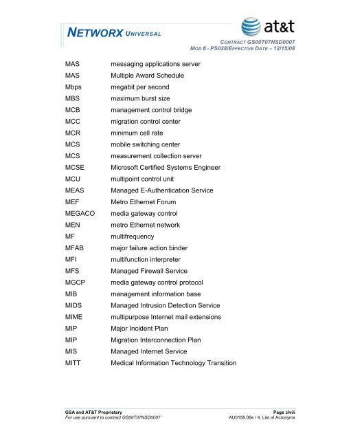 networx universal - AT&T