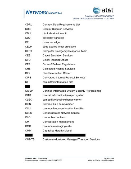 networx universal - AT&T