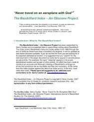 The Baudrillard Index Bishop S University