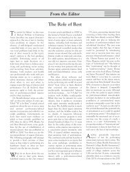 The Role of Rest, by Ralph A. Manchester
