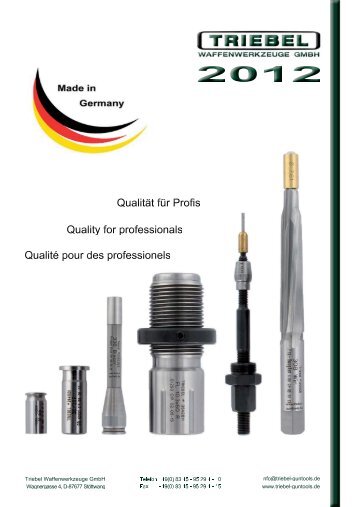 Gesamt-Katalog 2012 - Triebel Waffenwerkzeuge GmbH