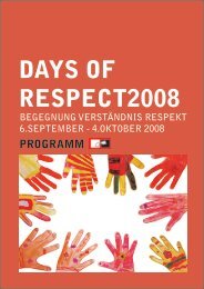 begegnung verständnis respekt 6.september - 4 ... - Days of Respect