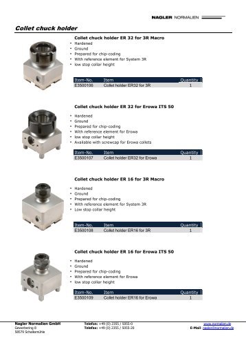 Download Collet chuck holder - Nagler Normalien GmbH