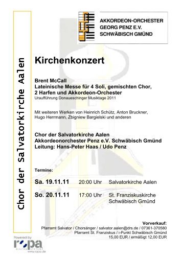 Kirchenkonzert - Akkordeon Orchester Penz