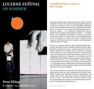 Neue Klänge - Lucerne Festival