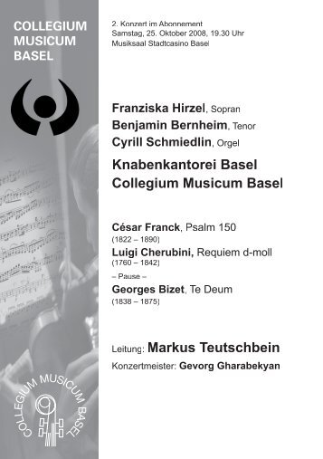 Franziska Hirzel - Collegium Musicum Basel