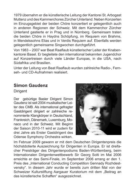 Schubert! - Collegium Musicum Basel