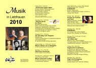 Musik in Liebfrauen 2010