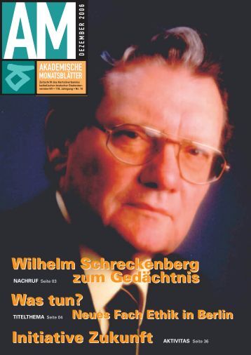 Wilhelm Schreckenberg zum Gedächtnis Initiative ... - Kartellverband