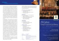 250 Jahre Collegium musicum Quedlinburg