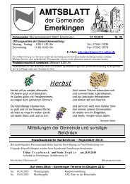 AMTSBLATT - Gemeinde Emerkingen