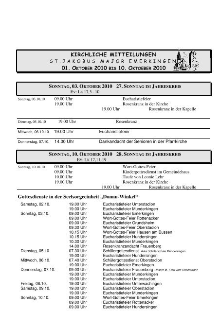 AMTSBLATT - Gemeinde Emerkingen