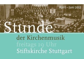 Stunde der Kirchenmusik - Stiftskirche Stuttgart