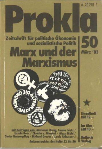 I Marx unci der Marz'83 Marxismus - Prokla