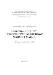 HISTORIA KULTURY I DZIEDZICTWO KULTUROWE ... - Prusowie