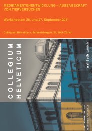 Programm - Collegium Helveticum - ETH Zürich