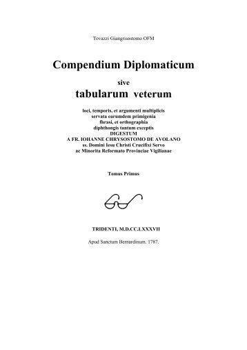 Compendium Diplomaticum sive tabularum veterum