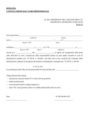 ALBOPROFESSIONALE_cancellazione.pdf - Collegio Geometri Rieti