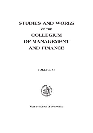 studies and works collegium of management and finance