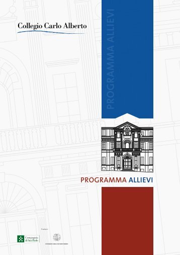 brochure del programma Allievi - Collegio Carlo Alberto